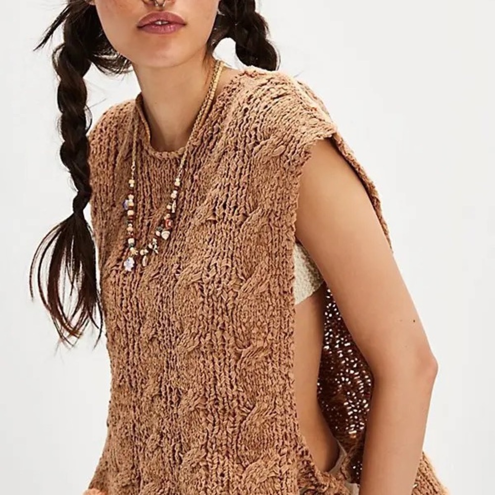 Free People Arlo Sweater Tank Vest - Picture 2 of 8